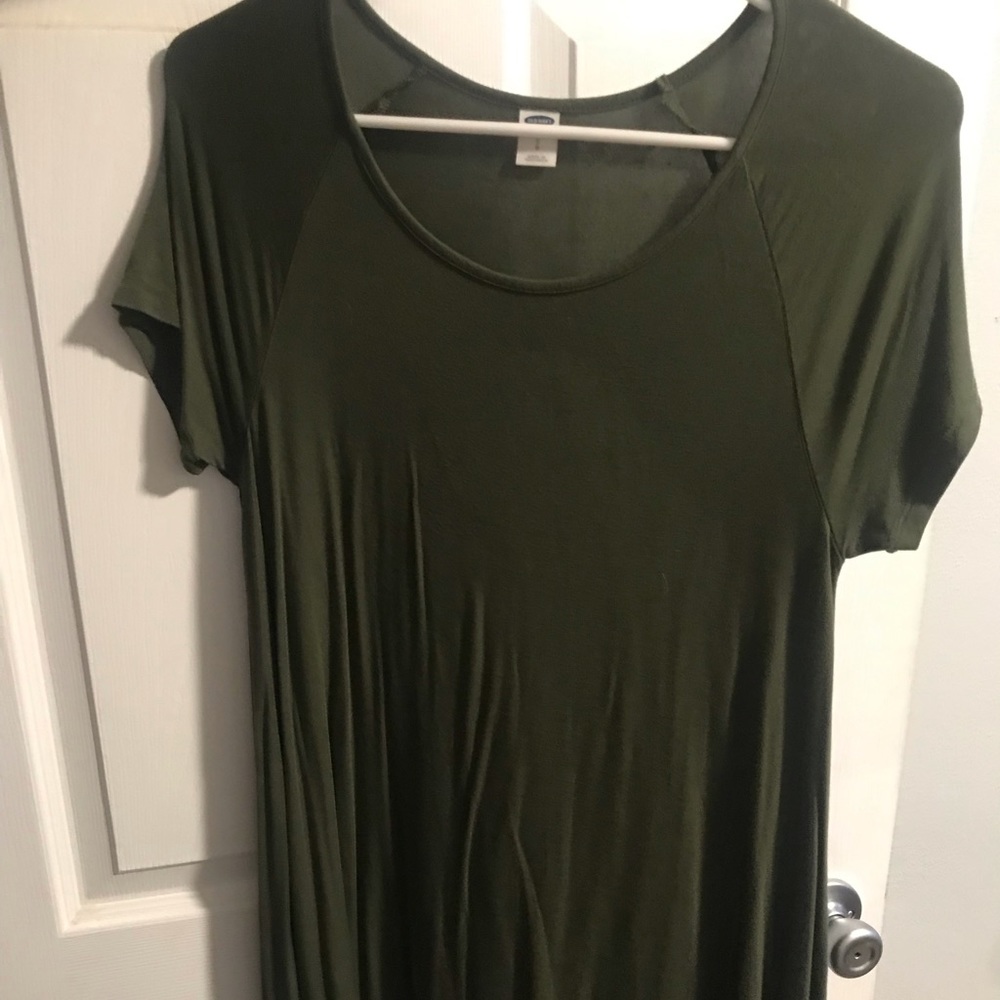 Green Short Sleeve Sun Dress